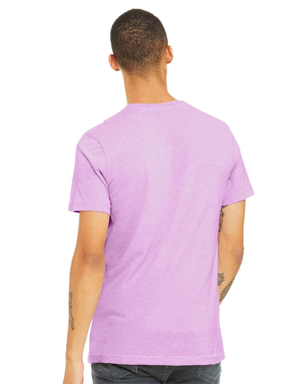 BELLA + CANVAS CVC Jersey Tee 3001CVC mdl Heather Prism Lilac CVC Jersey Tee