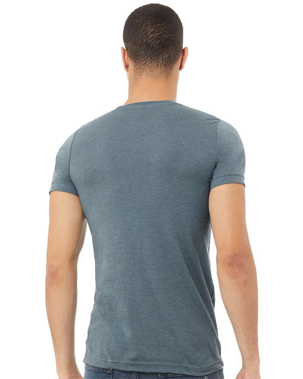BELLA + CANVAS CVC Jersey Tee 3001CVC mdl Heather Slate Color CVC Jersey Tee