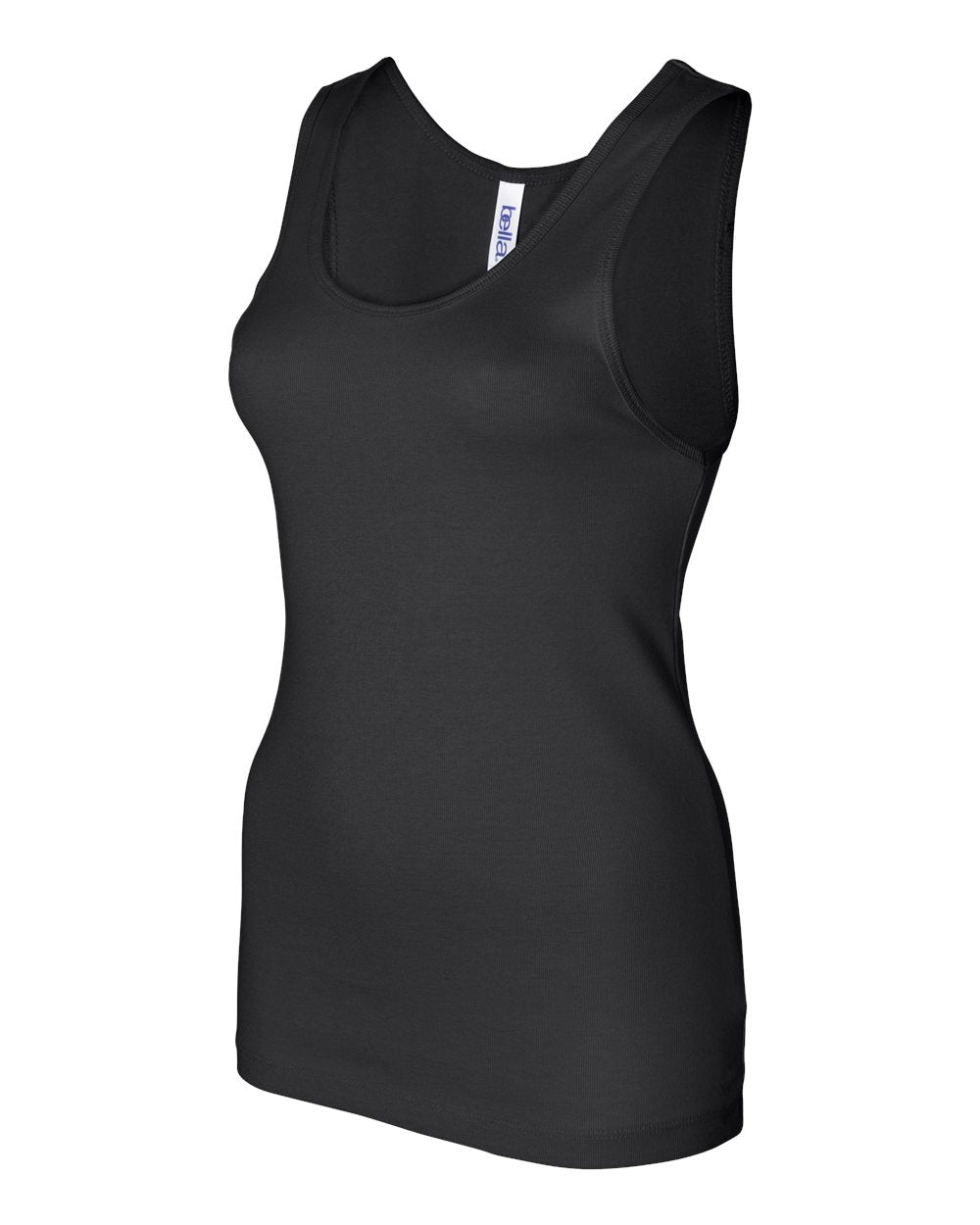 Black Color Women's Baby Rib Tank