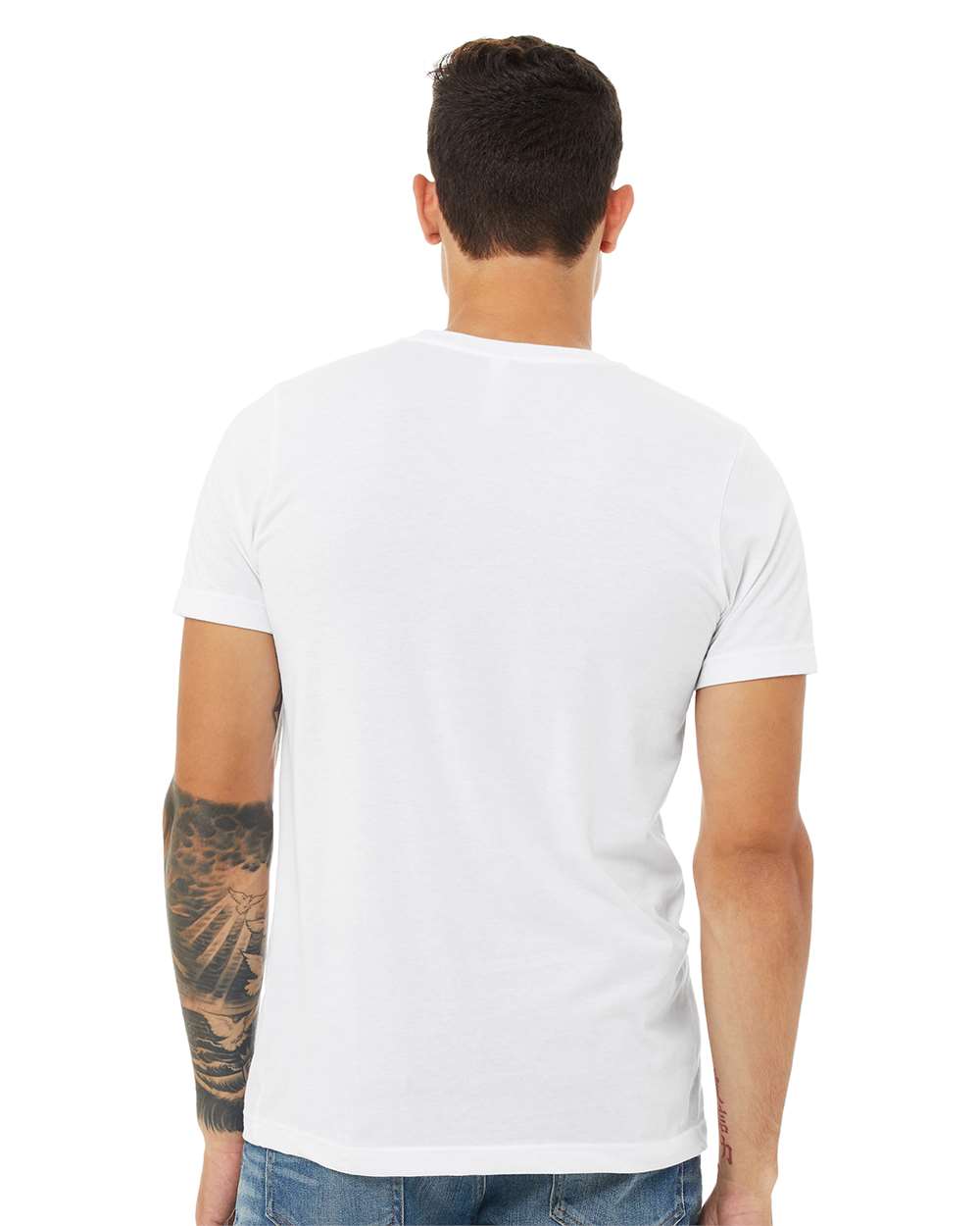 BELLA + CANVAS CVC Jersey Tee 3001CVC mdl Solid White Blend Color CVC Jersey Tee