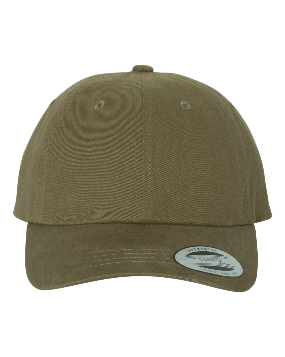 YP Classics Peached Cotton Twill Dad Hat 6245PT Loden Color Peached Cotton Twill Dad Hat