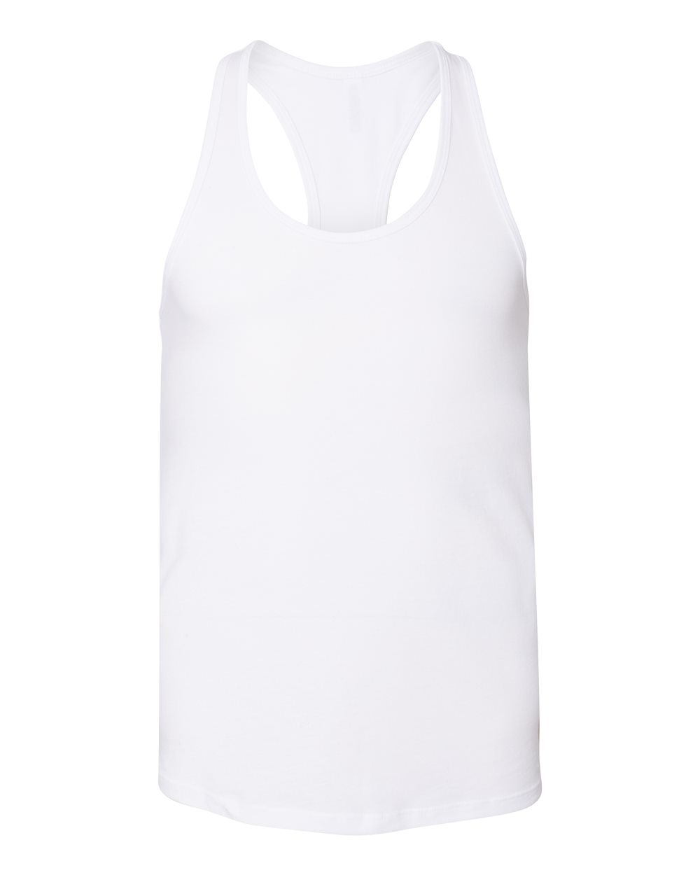 White Color Women's Jersey Racerback Tank