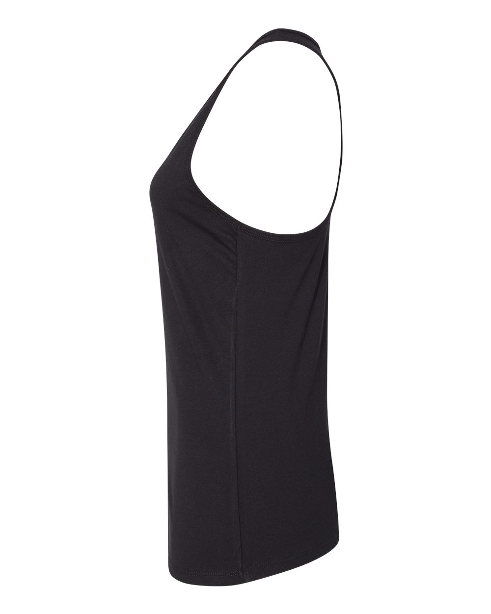Black Color Women's Jersey Racerback Tank