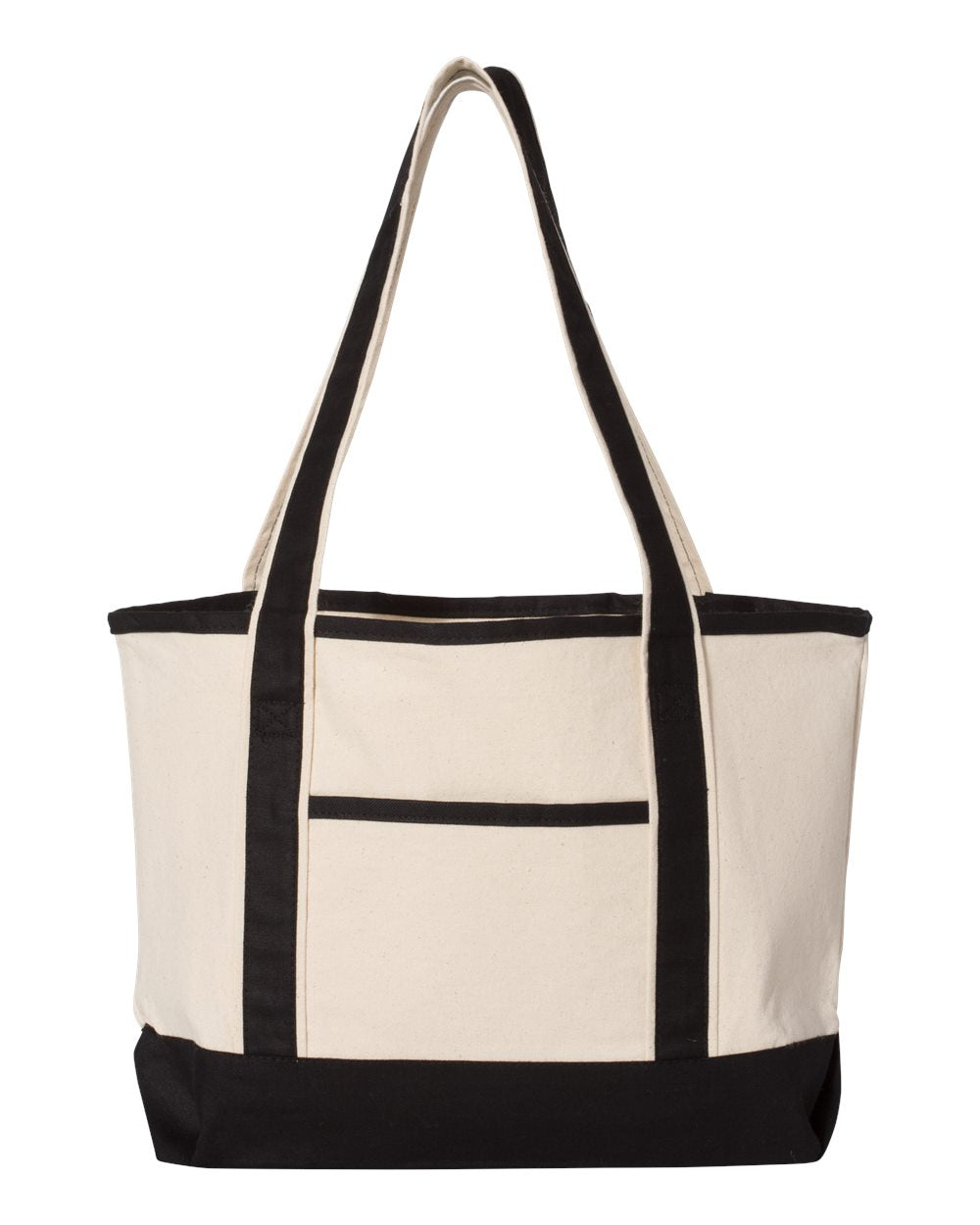Q-Tees 20L Small Deluxe Tote Q125800 #color_Natural/ Black