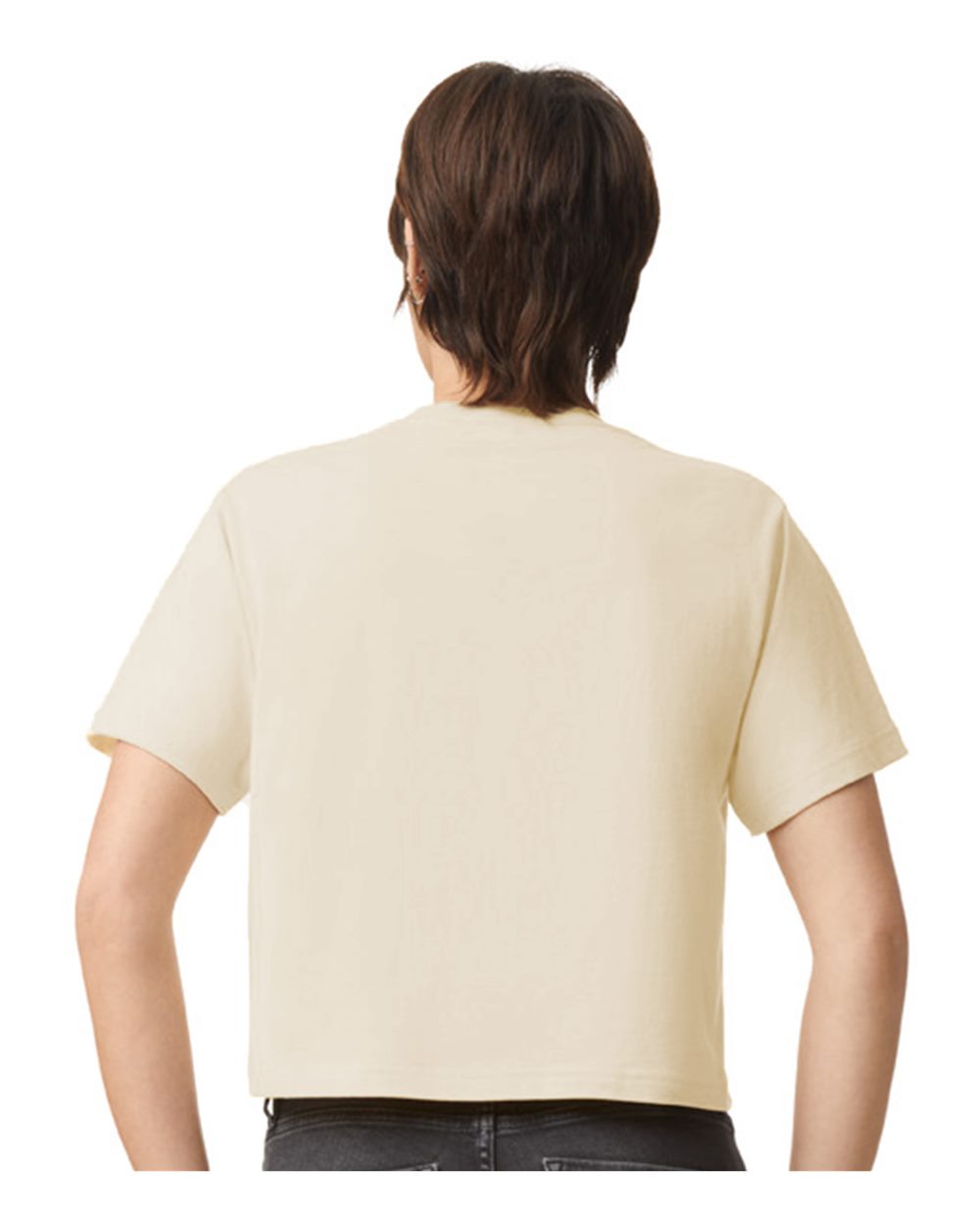American Apparel Women's Fine Jersey Boxy Tee 102 #colormdl_Creme