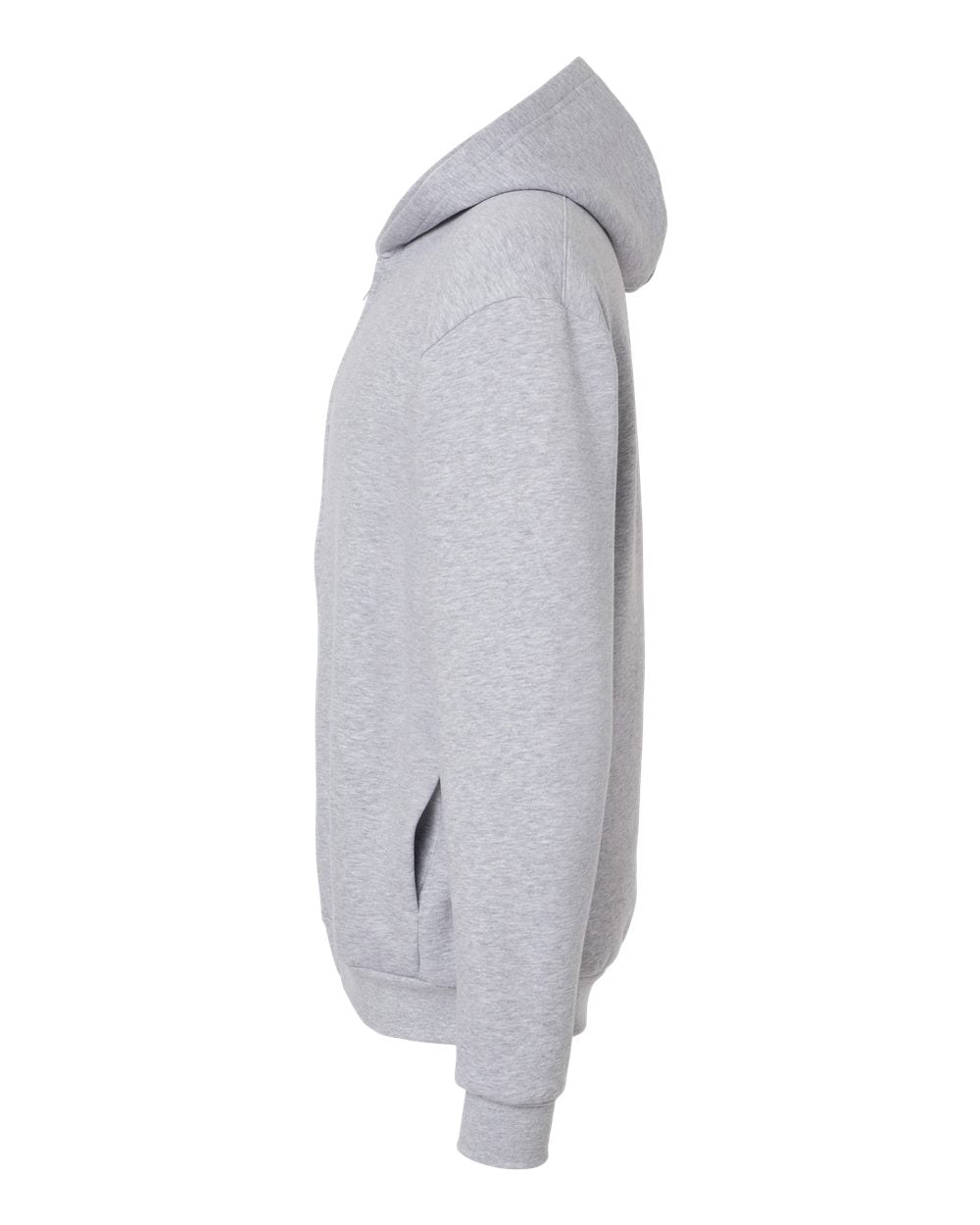 American Apparel  RF497 ReFlex Fleece Full-Zip Hoodie #color_Heather Grey