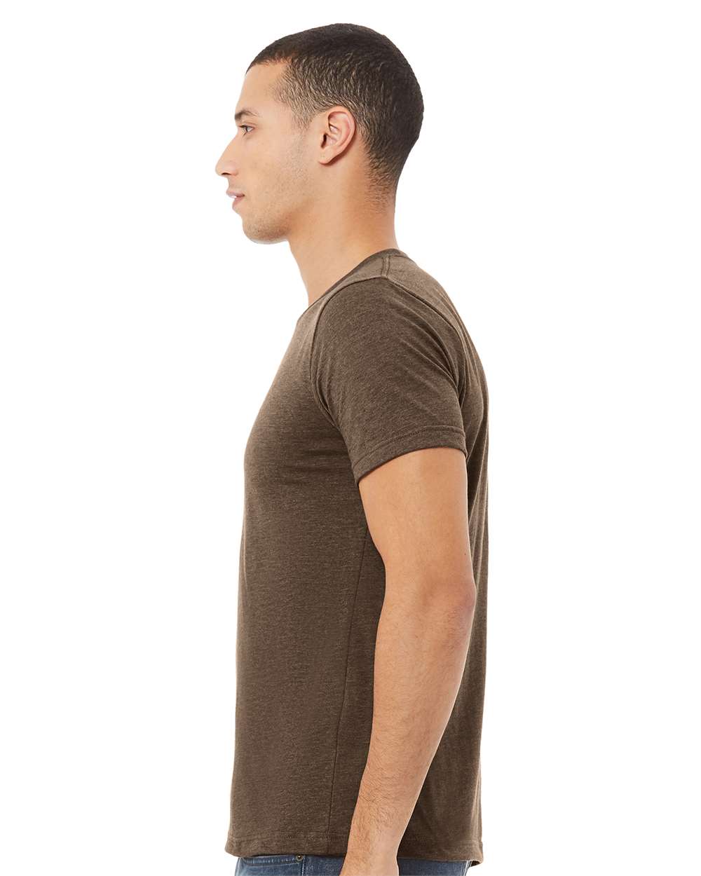 mdl Heather Brown Color CVC Jersey Tee