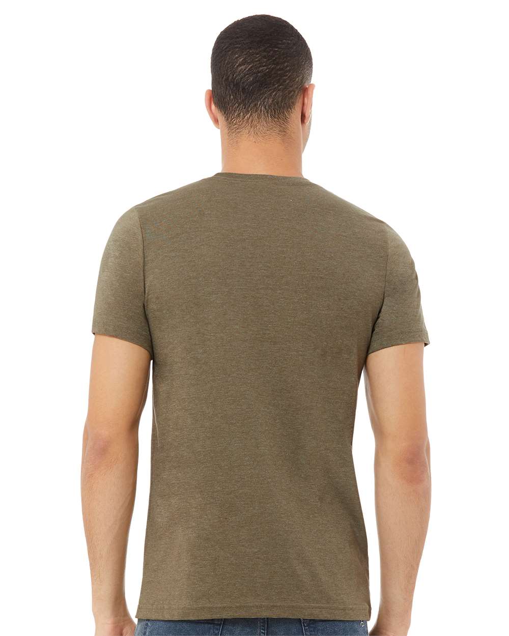 BELLA + CANVAS CVC Jersey Tee 3001CVC mdl Heather Olive CVC Jersey Tee