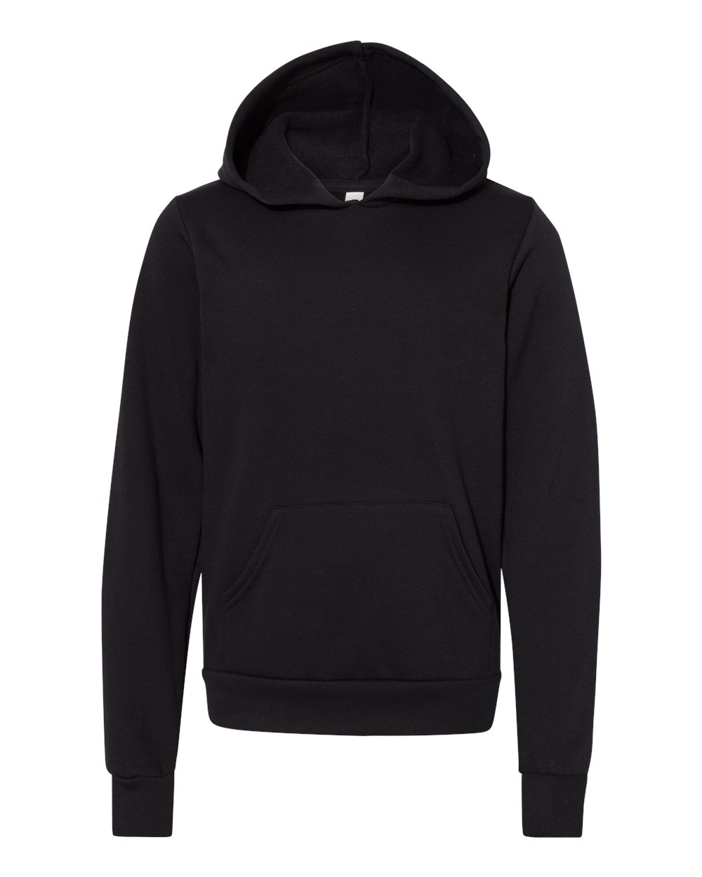 Black Color Youth Sponge Fleece Hoodie 3719Y