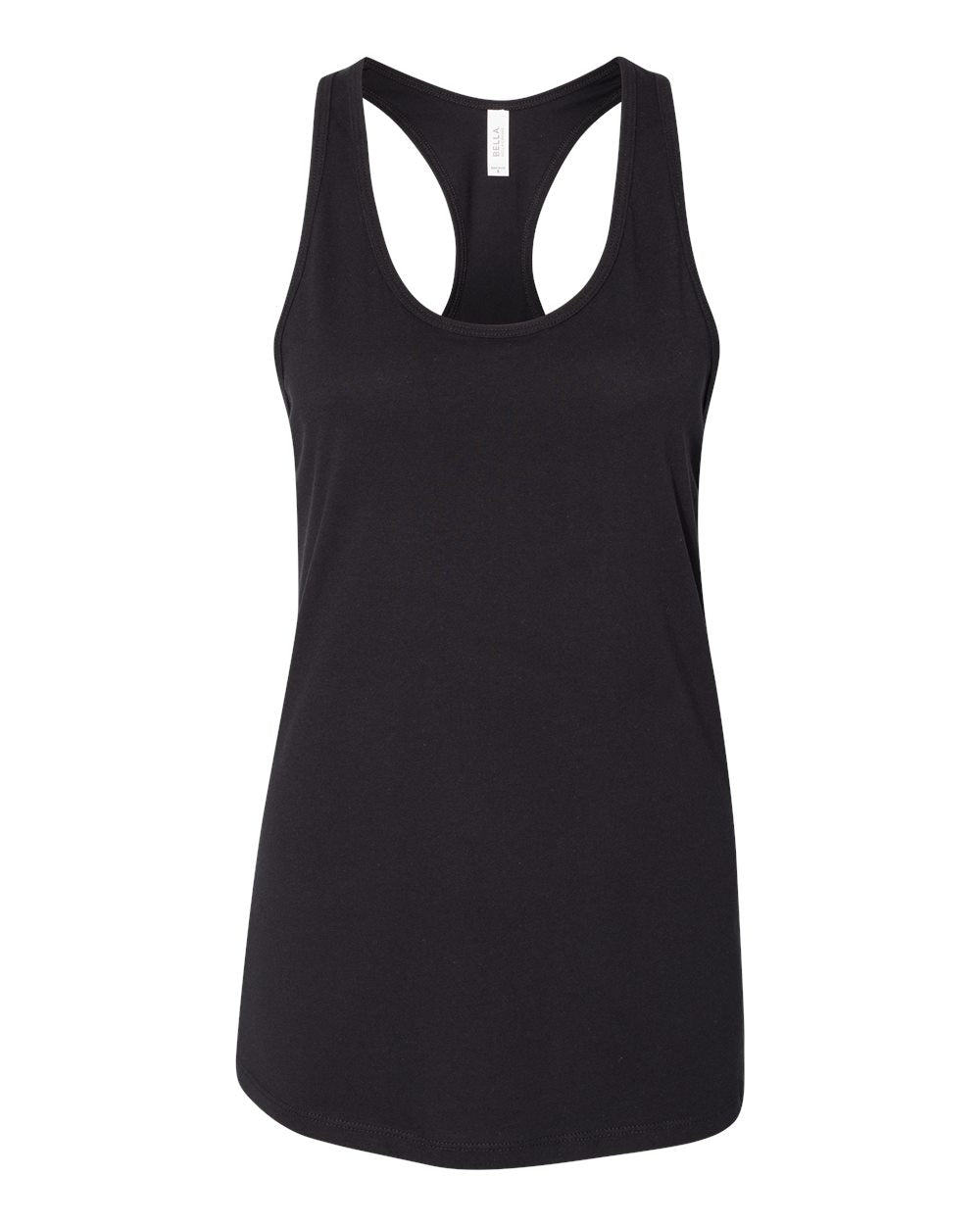 Black Color Women's Jersey Racerback Tank