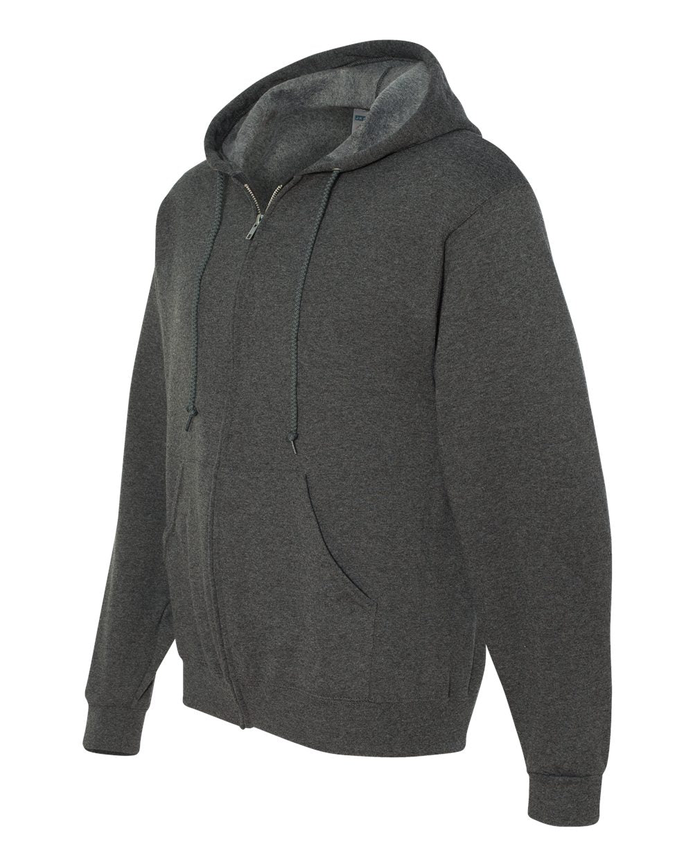 JERZEES NuBlend® Full-Zip Hooded Sweatshirt 993MR #color_Black Heather
