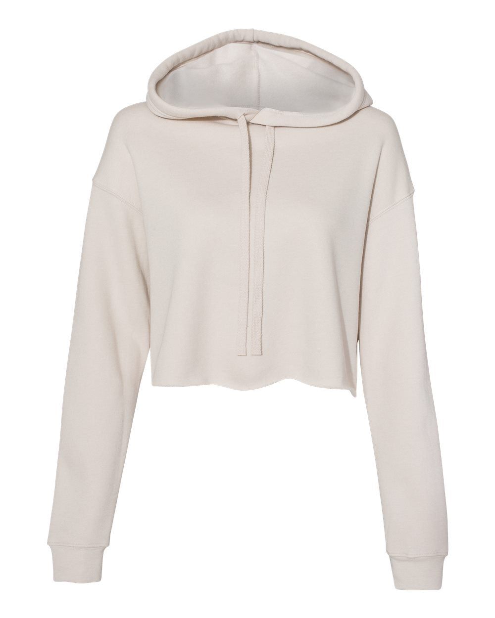Heather Dust Color Women's Crop Fleece Hoodie