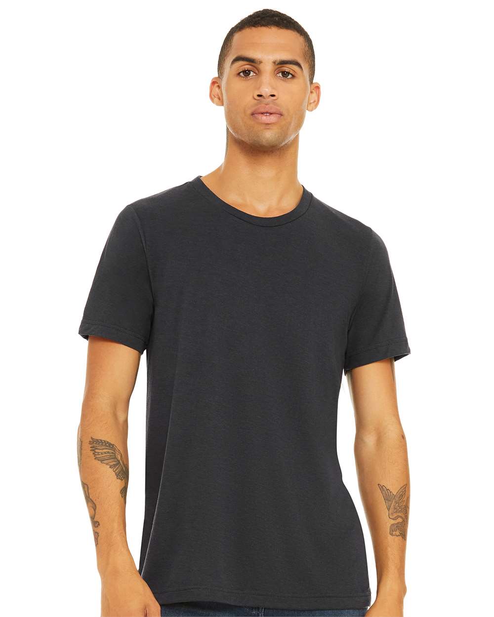 BELLA + CANVAS Unisex Triblend Tee 3413 #colormdl_Solid Dark Grey Triblend