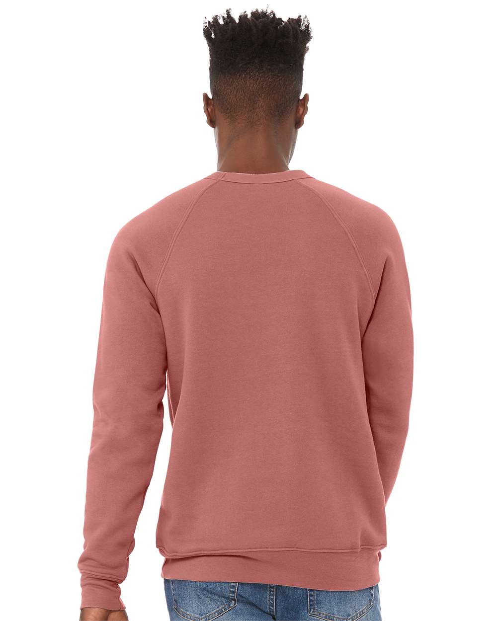 mdl Mauve Color Unisex Sponge Fleece Raglan Crewneck Sweatshirt