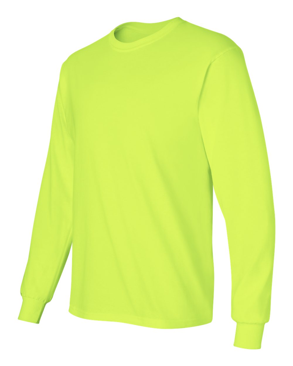 Gildan Ultra Cotton® Long Sleeve T-Shirt 2400 #color_Safety Green