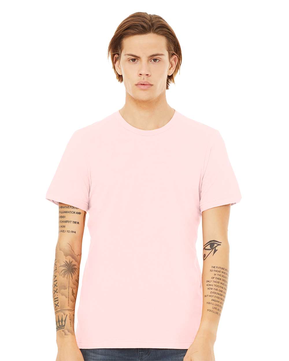 BELLA + CANVAS Unisex Jersey Tee 3001 mdl Soft Pink Color Unisex Jersey Tee