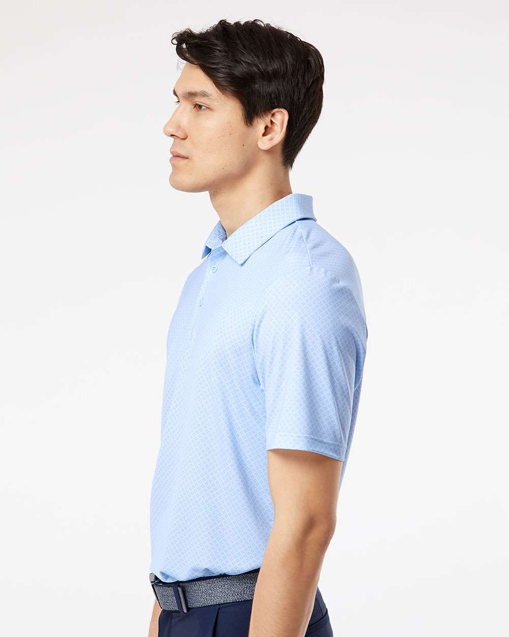 Adidas  A498 Diamond Dot Print Polo T-Shirt #colormdl_Glow Blue/ White/ Navy