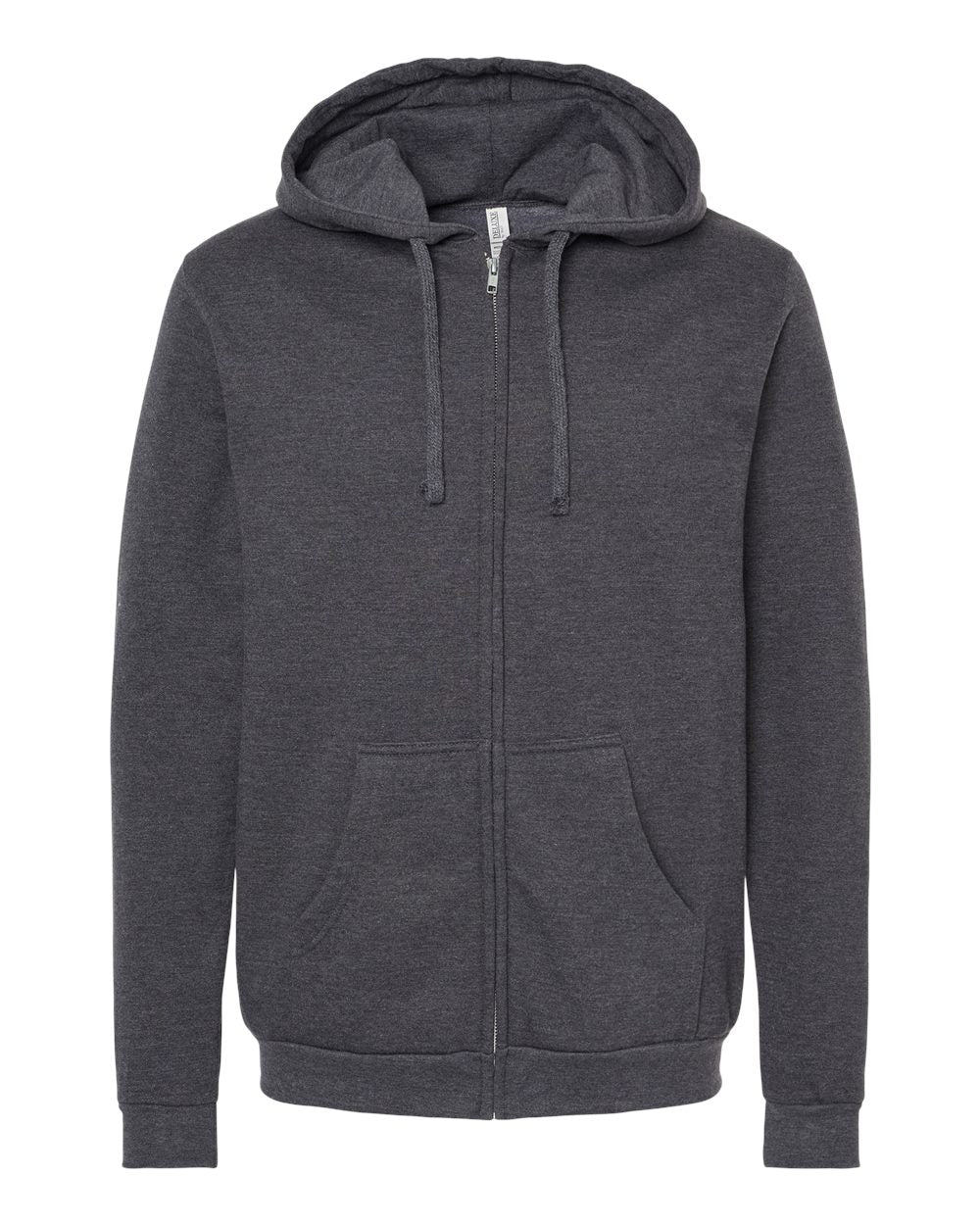 M&O Unisex Zipper Fleece Hoodie 3331 #color_Dark Heather
