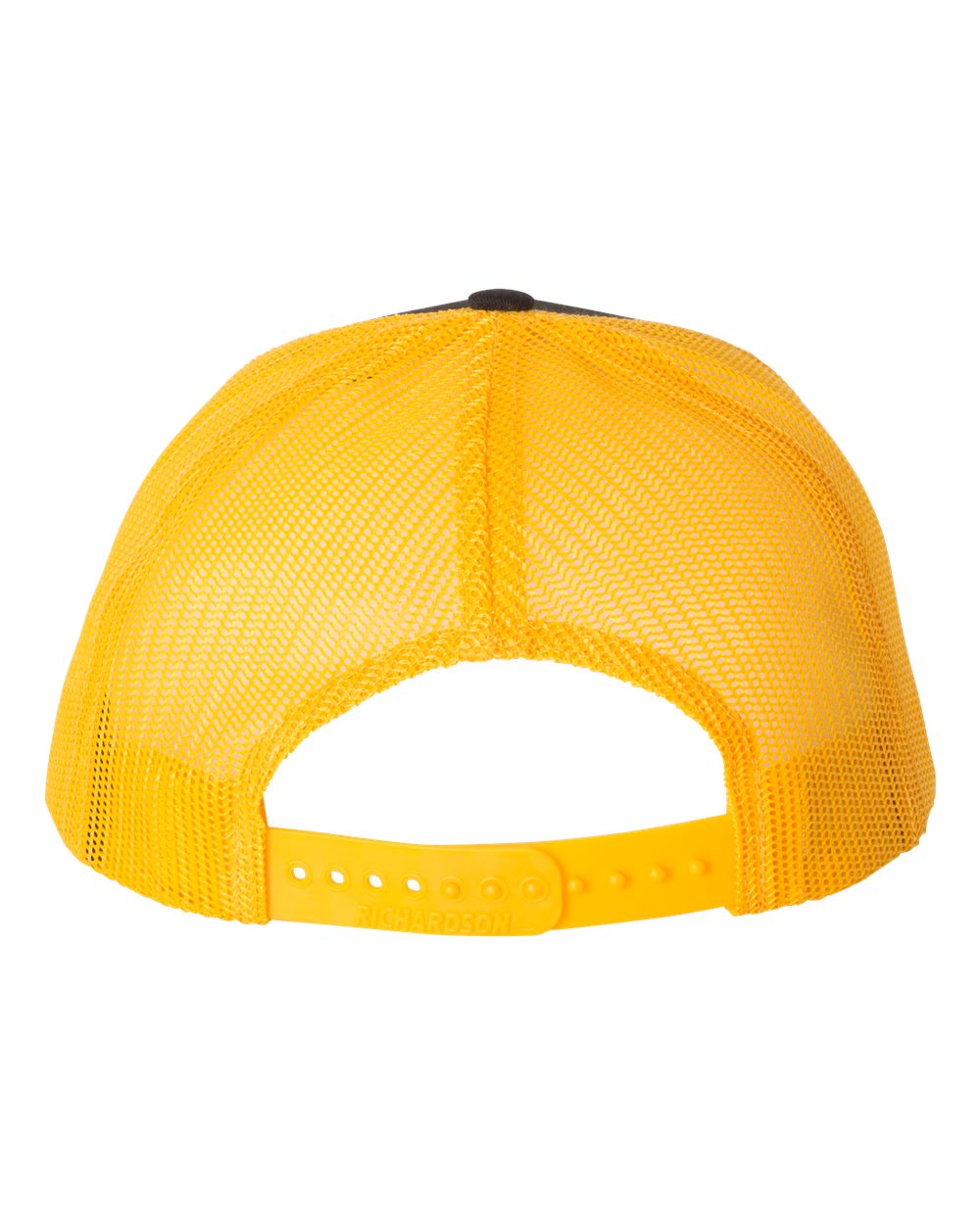 Black and Gold Color Adjustable Snapback Trucker Cap Back View