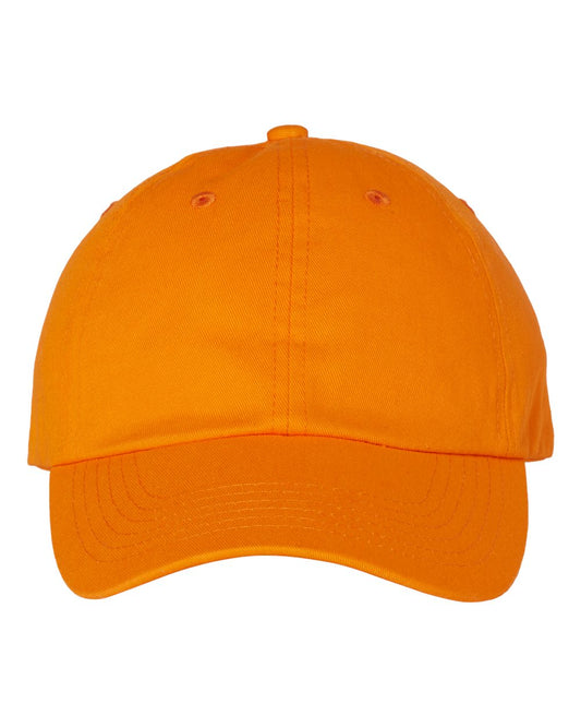 Neon Orange Color Adult Bio-Washed Classic Dad’s Cap
