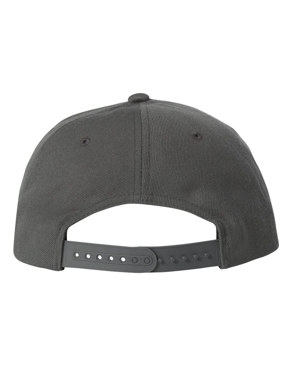 Dark Grey Color Wool Blend Snapback Cap Back View