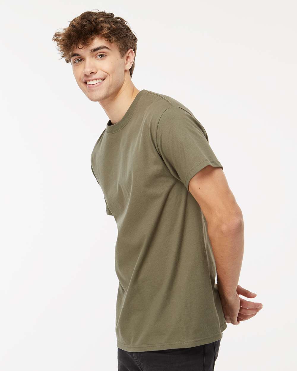 M&O Ring-Spun T-Shirt 5500 #colormdl_Military Green