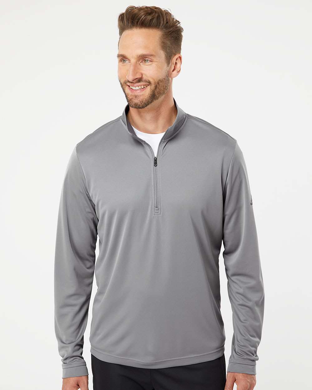 Adidas A401 Lightweight Quarter-Zip Pullover #colormdl_Grey Three