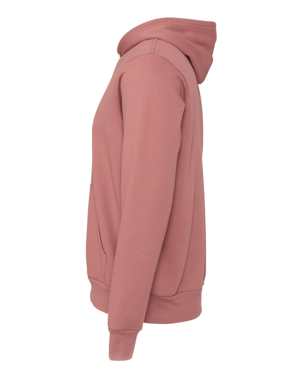 BELLA + CANVAS Unisex Sponge Fleece Hoodie 3719 Mauve Color Unisex Sponge Fleece Hoodie