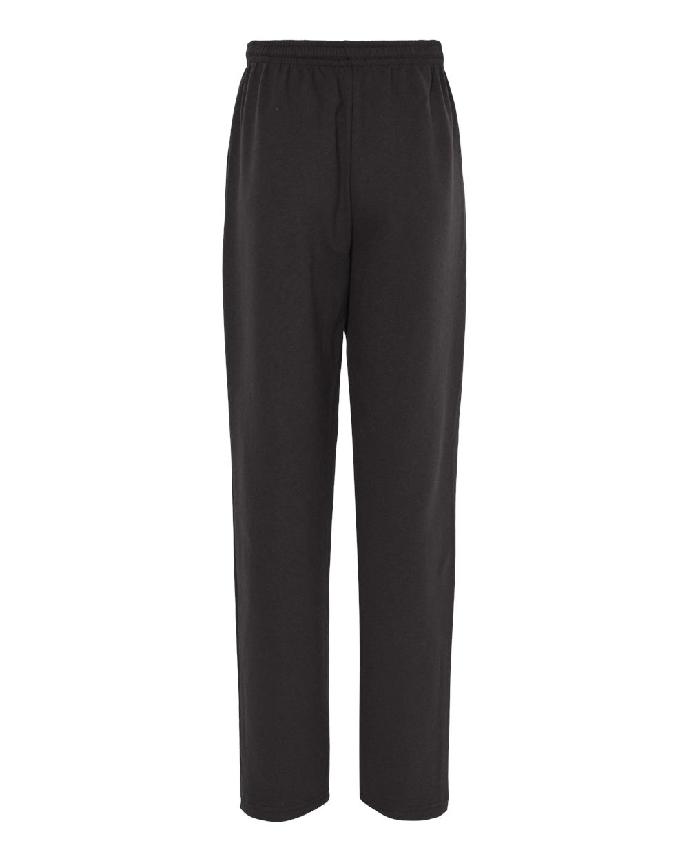 King Fashion Pocketed Open Bottom Sweatpants KF9022 #color_Black
