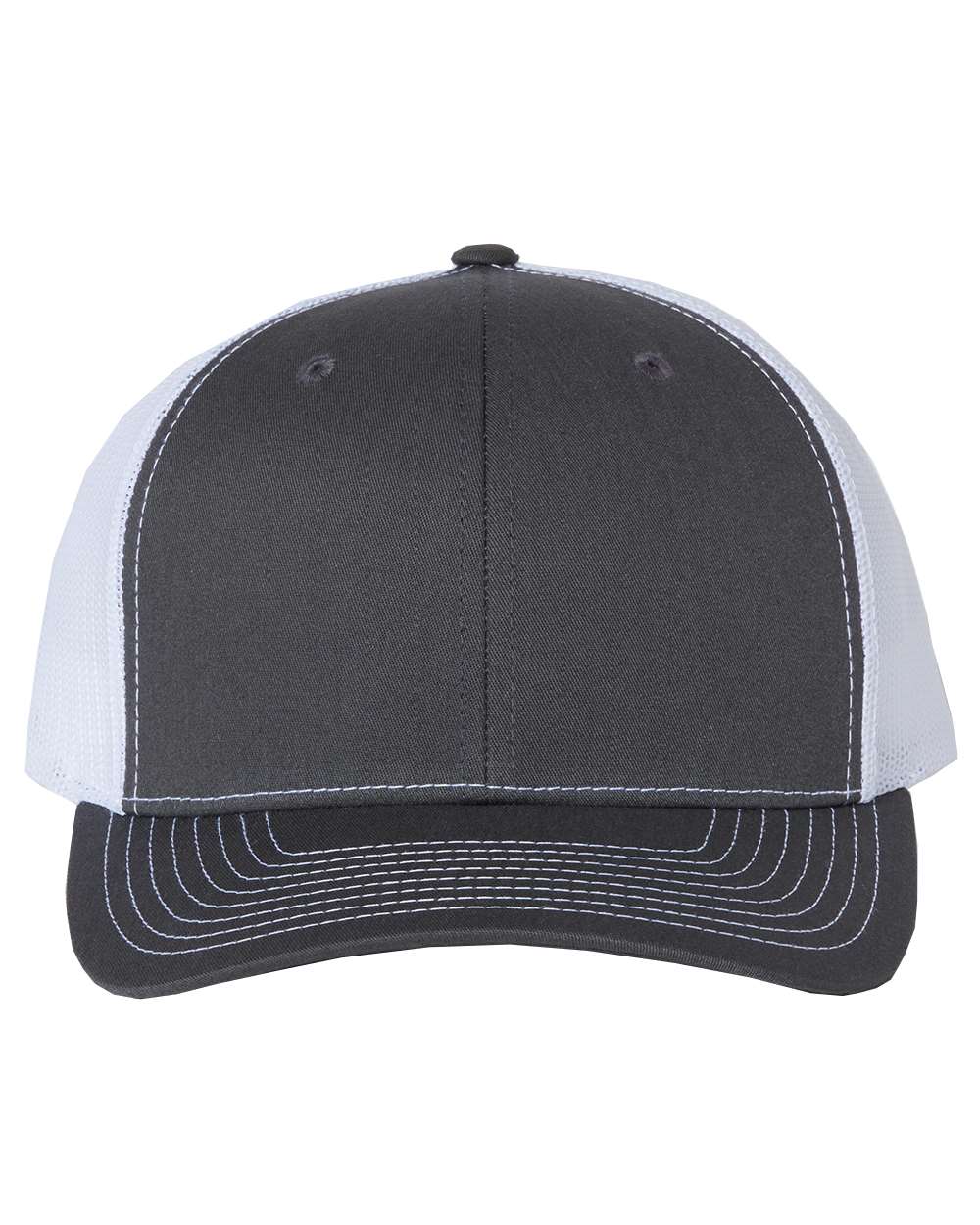 Charcoal and White Color Adjustable Snapback Trucker Cap
