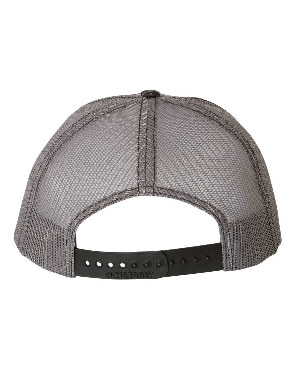 Black Digital Camo and Charcoal Patterned Snapback Trucker Cap Back View