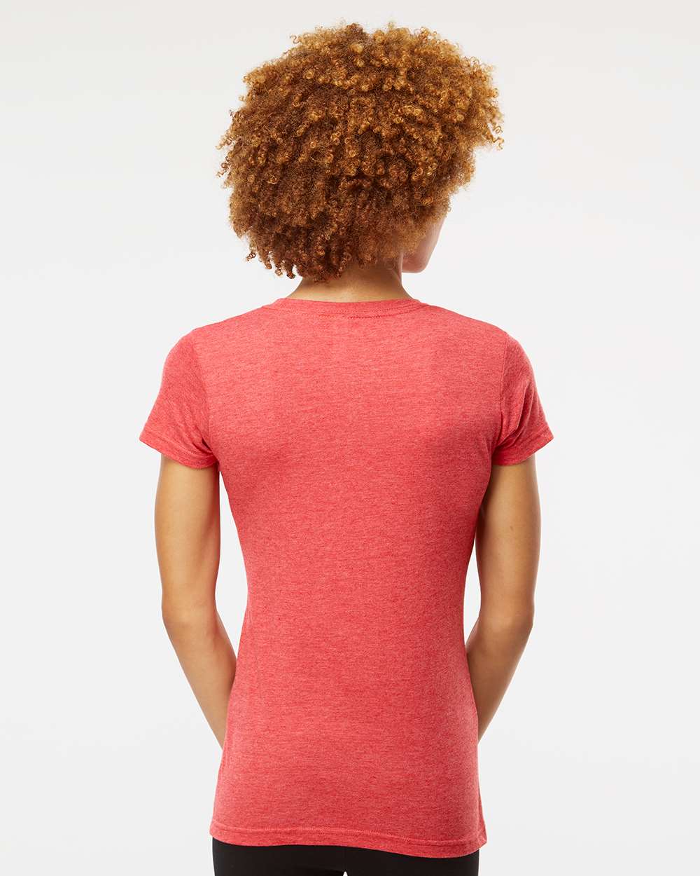 M&O Women's Deluxe Blend T-Shirt 3540 #colormdl_Heather Red