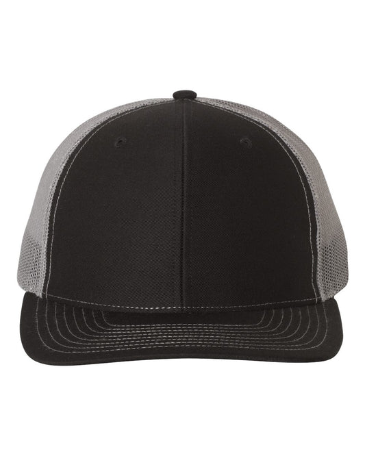 Black and Charcoal Color Adjustable Snapback Trucker Cap
