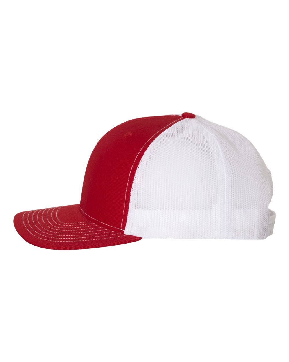Richardson Adjustable Snapback Trucker Cap 112 Red and White Color Adjustable Snapback Trucker Cap