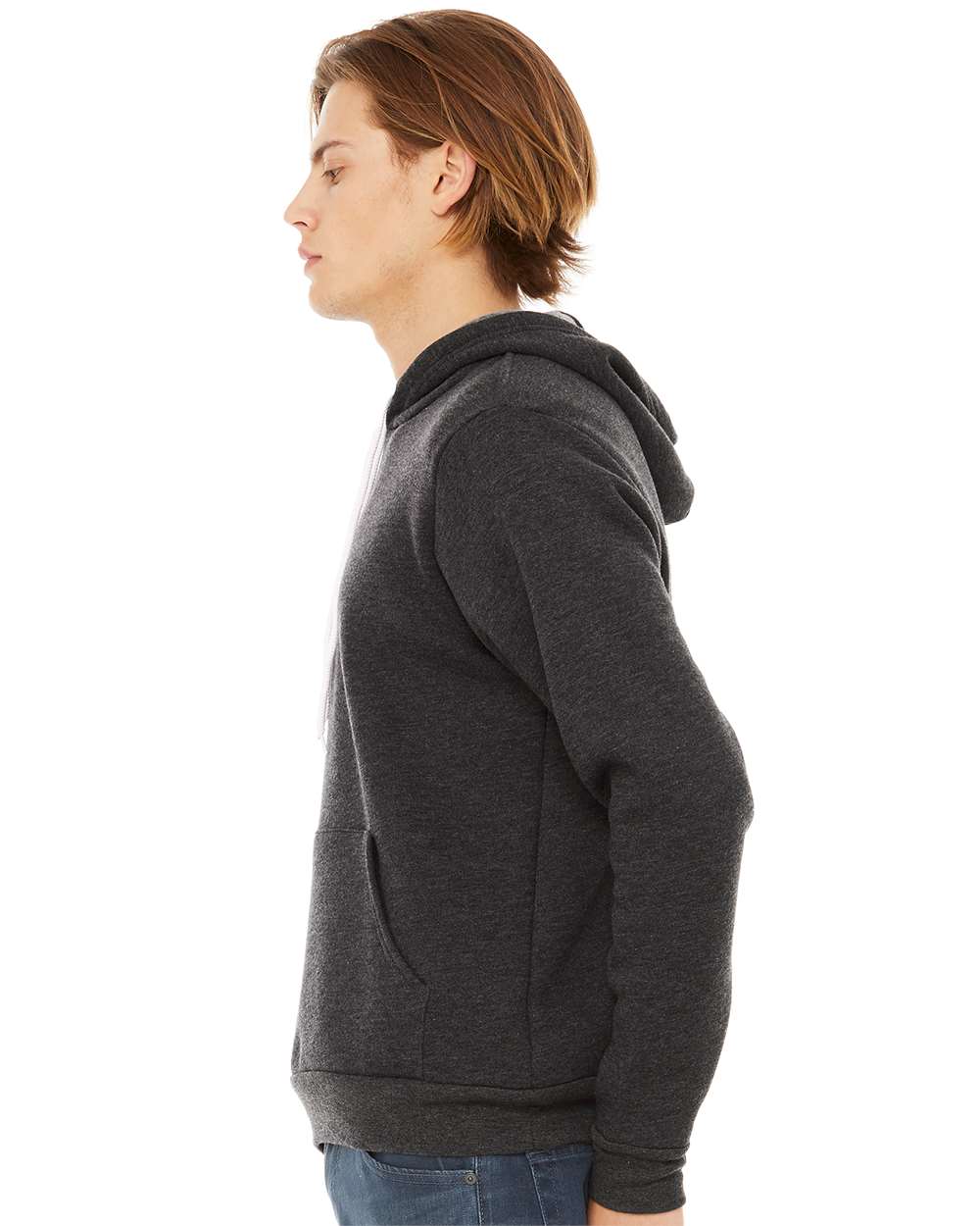 BELLA + CANVAS Unisex Sponge Fleece Hoodie 3719 #colormdl_Dark Grey Heather