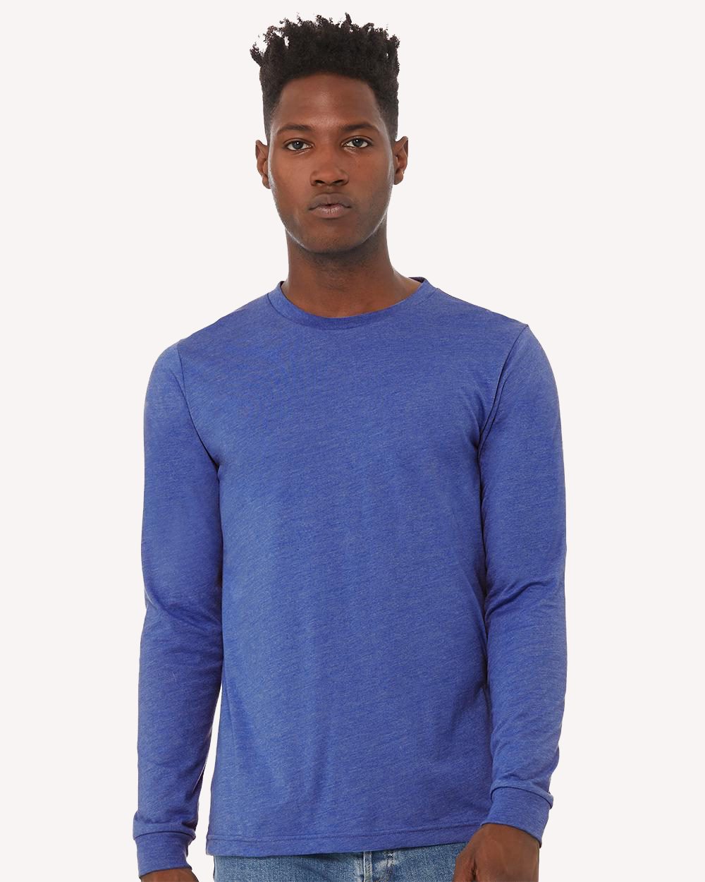 BELLA + CANVAS Unisex Heather CVC Long Sleeve Tee 3501CVC