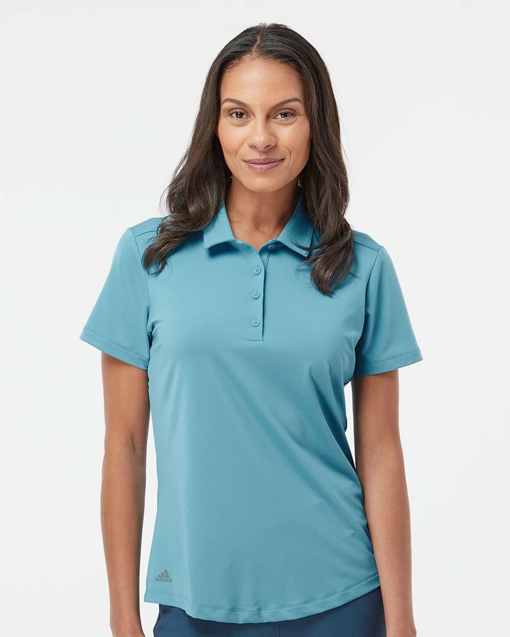 Adidas A515 Women's Ultimate Solid Polo #colormdl_Hazy Blue