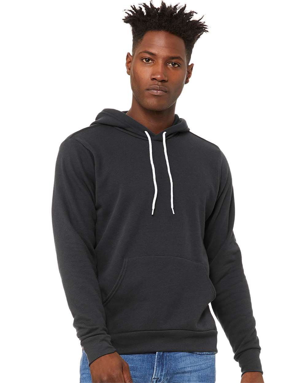 BELLA + CANVAS Unisex Sponge Fleece Hoodie 3719 #colormdl_DTG Dark Grey