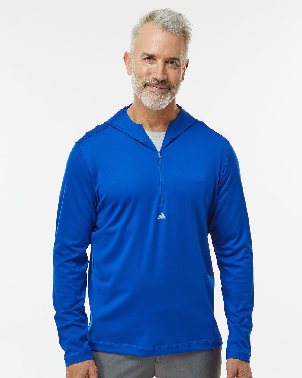Adidas A596 Lightweight Performance Quarter-Zip Hooded Pullover Adidas A596 Lightweight Performance Quarter-Zip Hooded Pullover