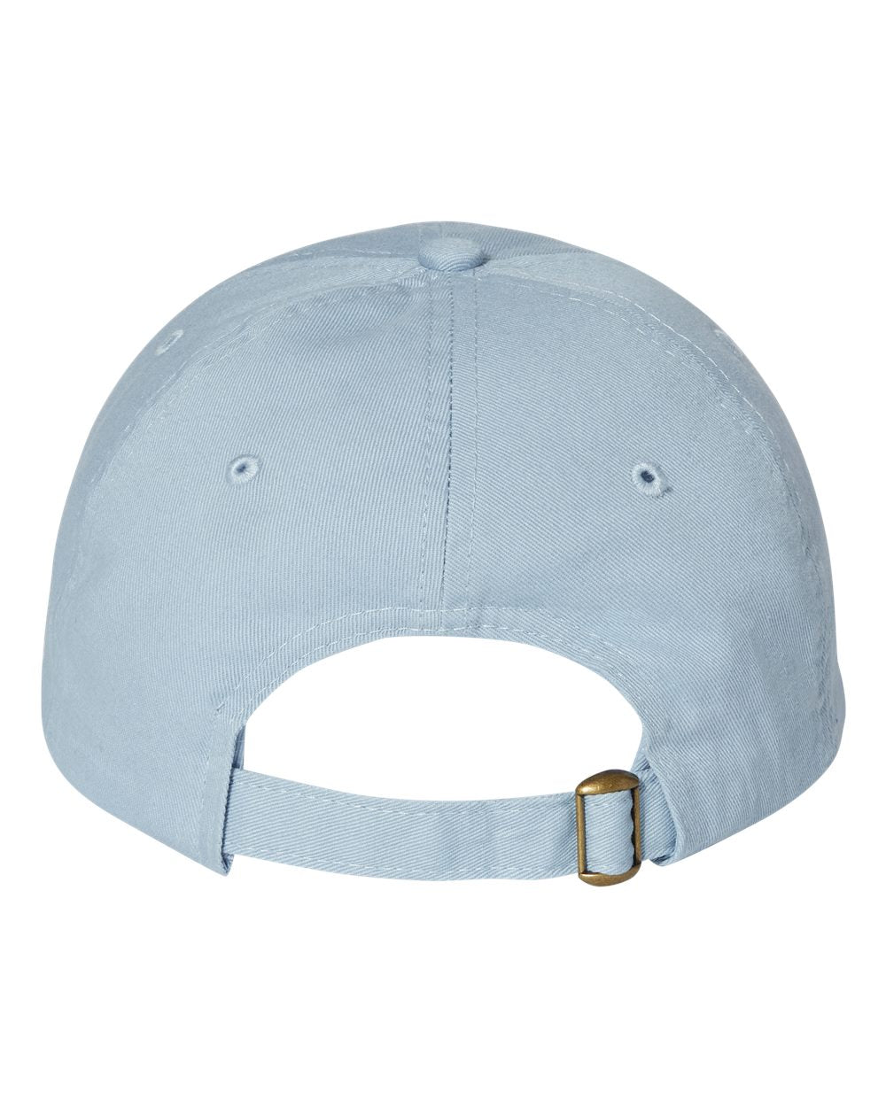 Valucap Adult Bio-Washed Classic Dad’s Cap VC300A Baby Blue Color Adult Bio-Washed Classic Dad’s Cap Back View