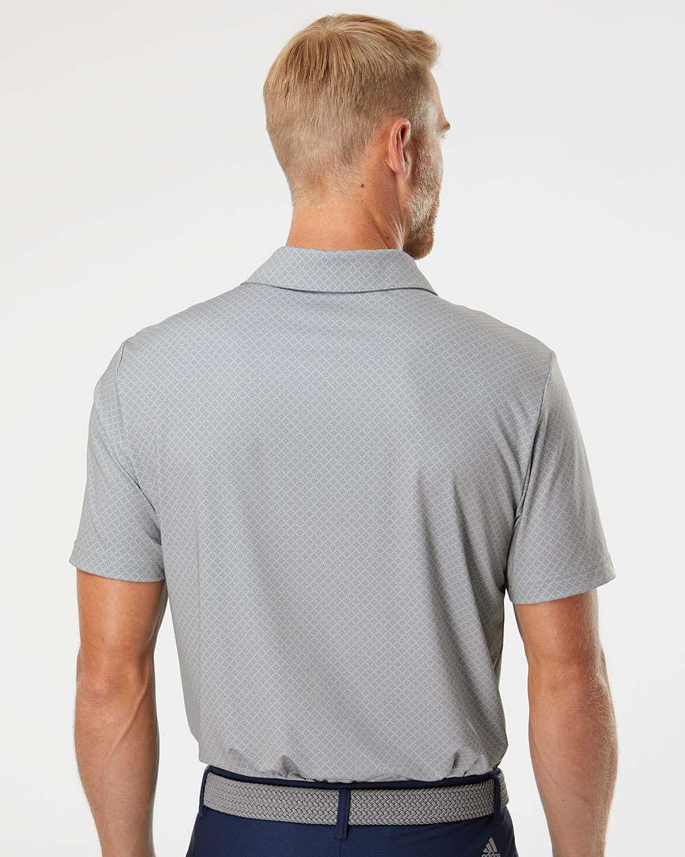 Adidas  A498 Diamond Dot Print Polo T-Shirt #colormdl_Grey Three/ Team Royal/ Navy