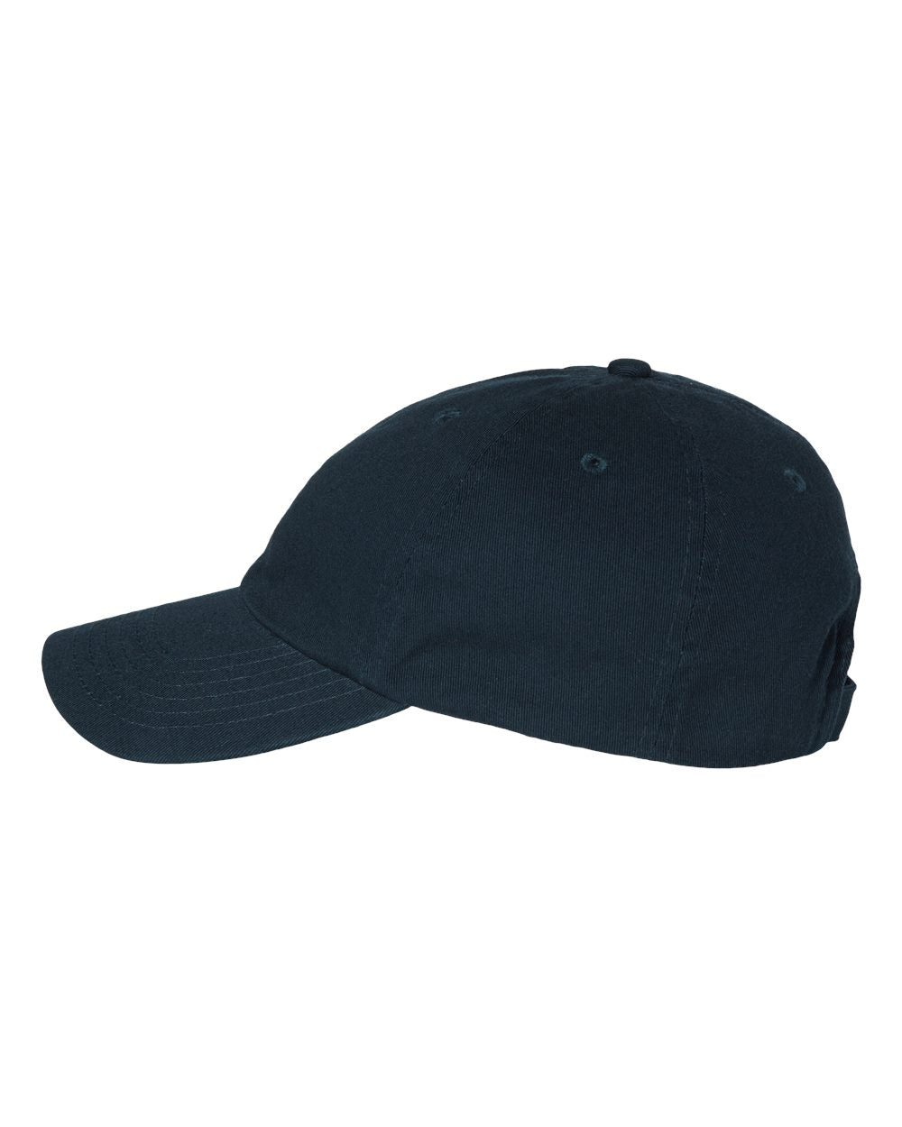 Navy Color Adult Bio-Washed Classic Dad’s Cap Side View