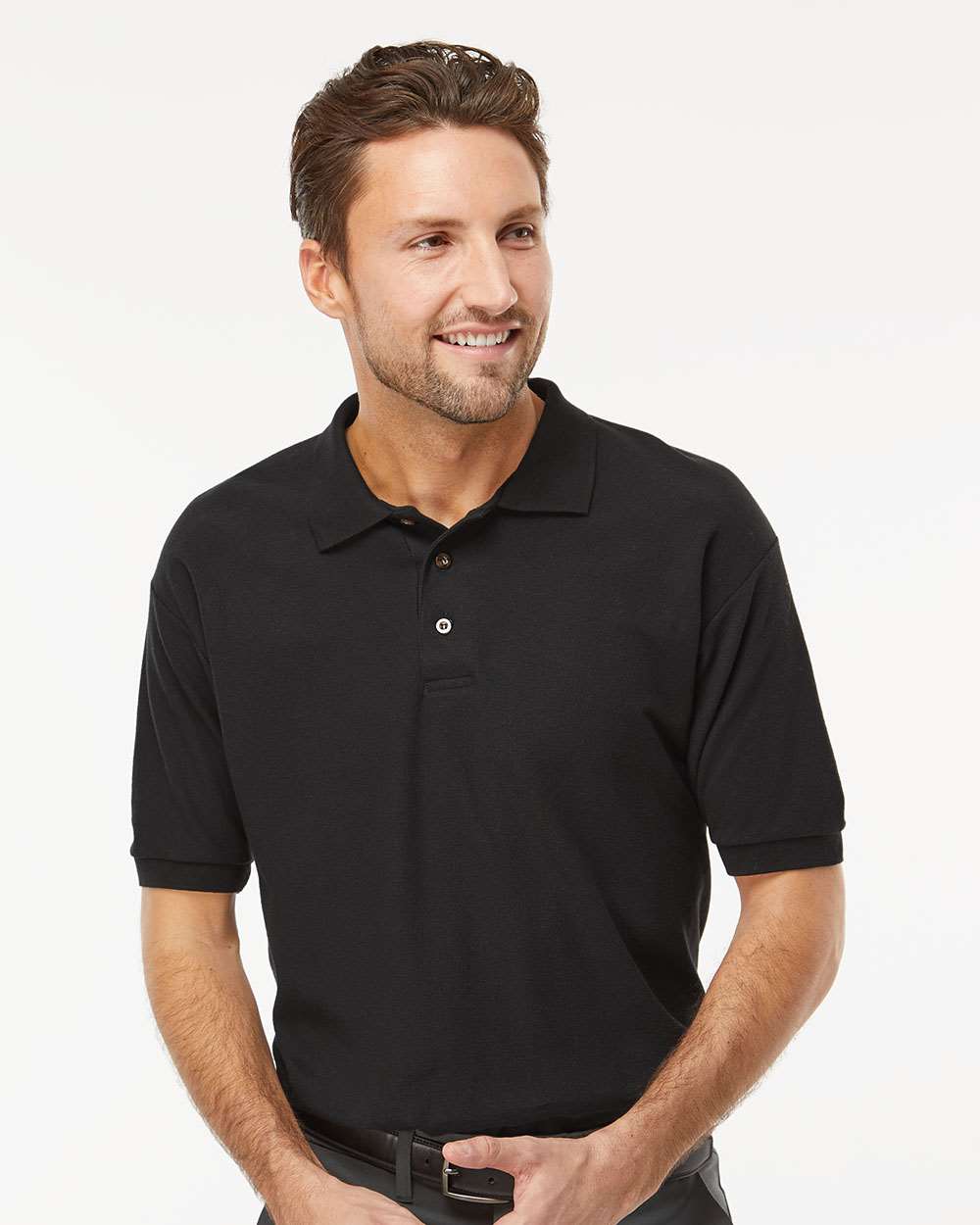 M&O Ring-Spun Piqué Polo 7002 #colormdl_Black