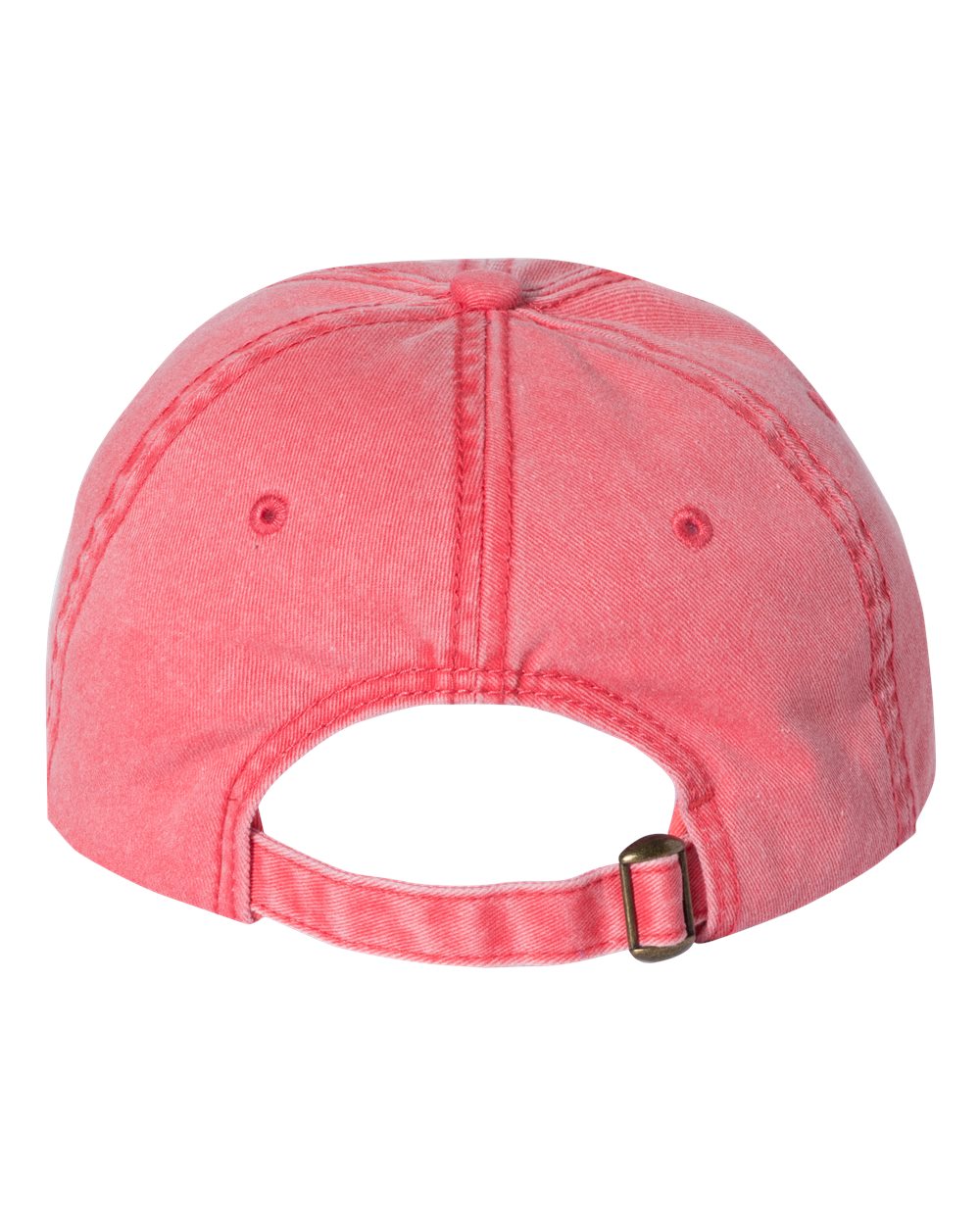 Red Color Sportsman Pigment-Dyed Cap Back View