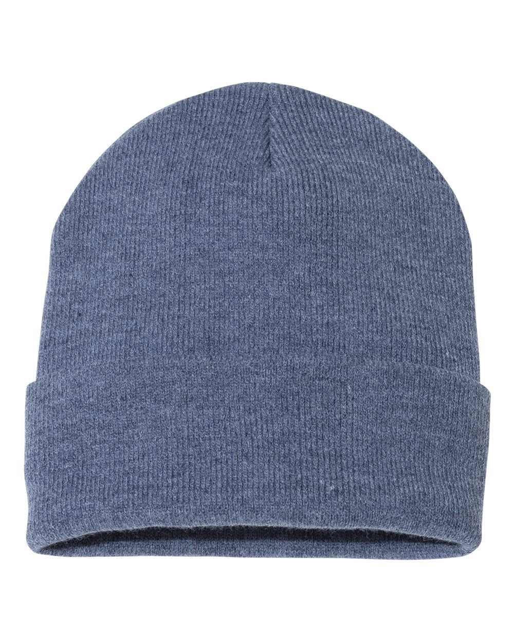 Heather Navy Color Sportsman Solid 12" Cuffed Beanie