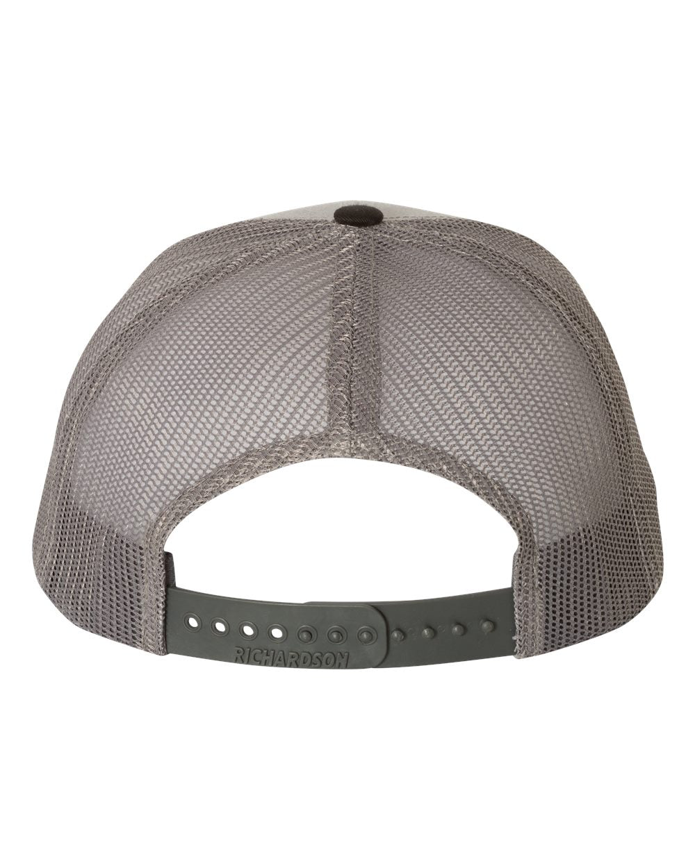 Grey, Charcoal and Black Color Adjustable Snapback Trucker Cap Side View Back View