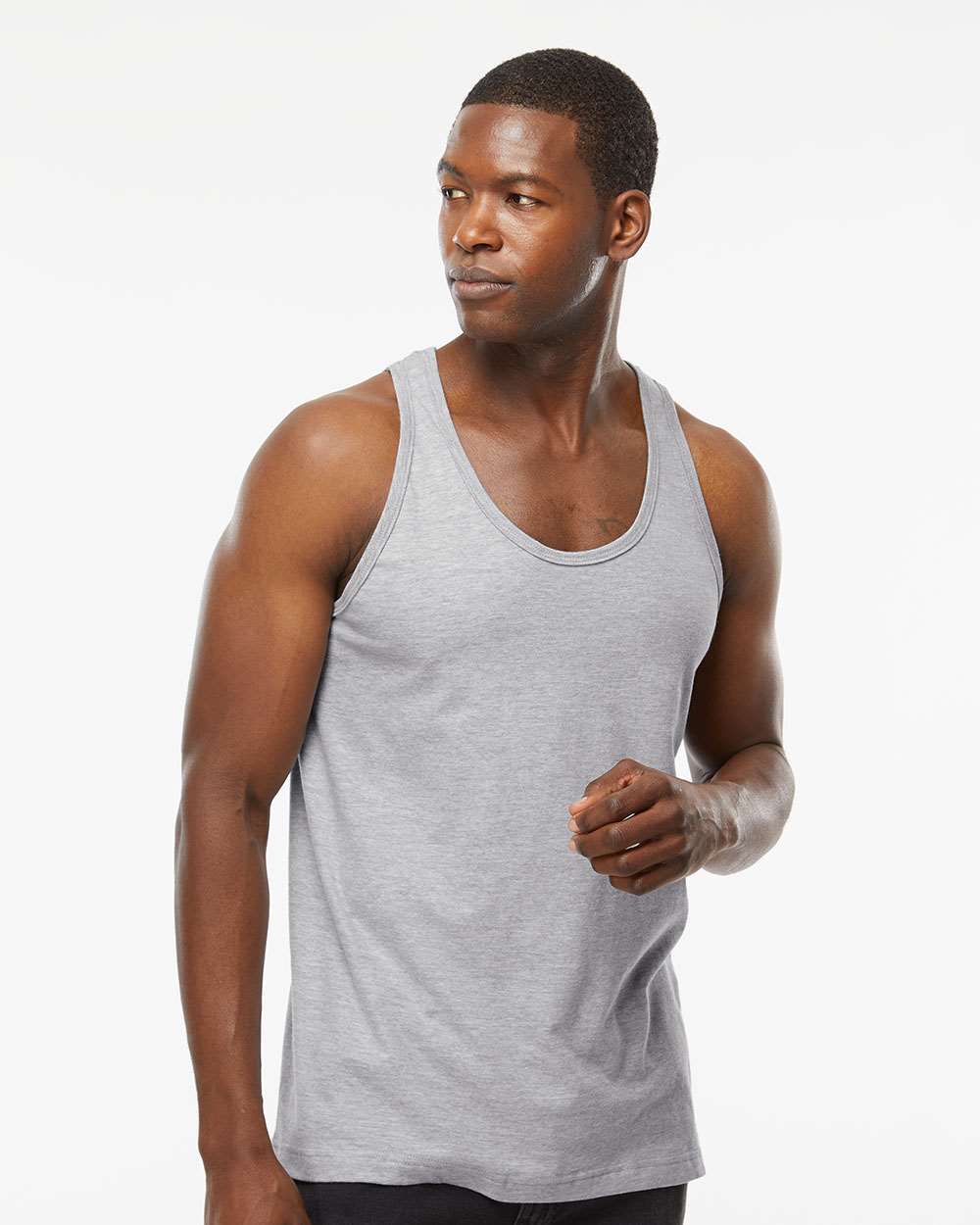 M&O Tank Top 4505 #colormdl_Heather Grey