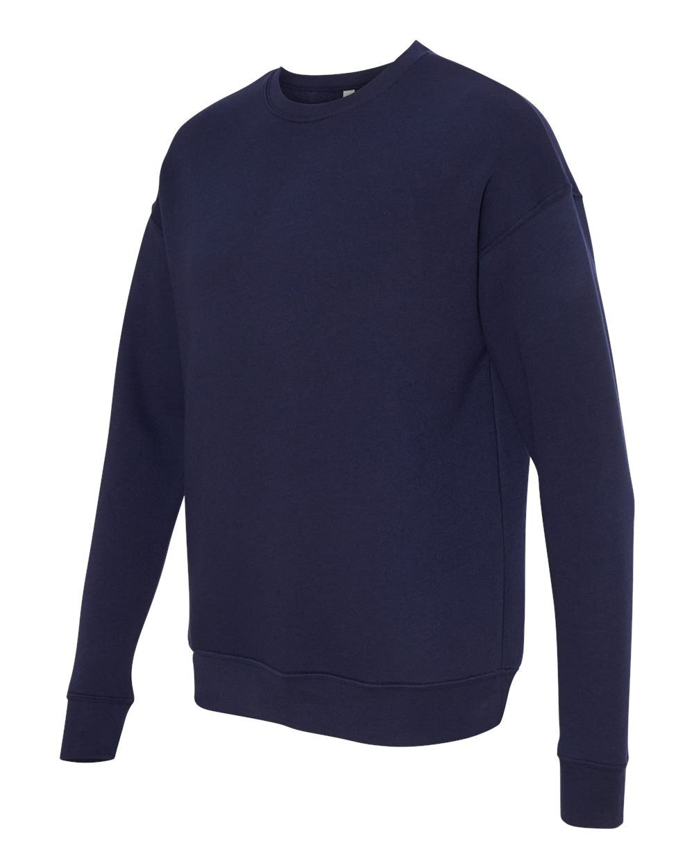 Navy Color Unisex Sponge Fleece Drop Shoulder Crewneck Sweats
