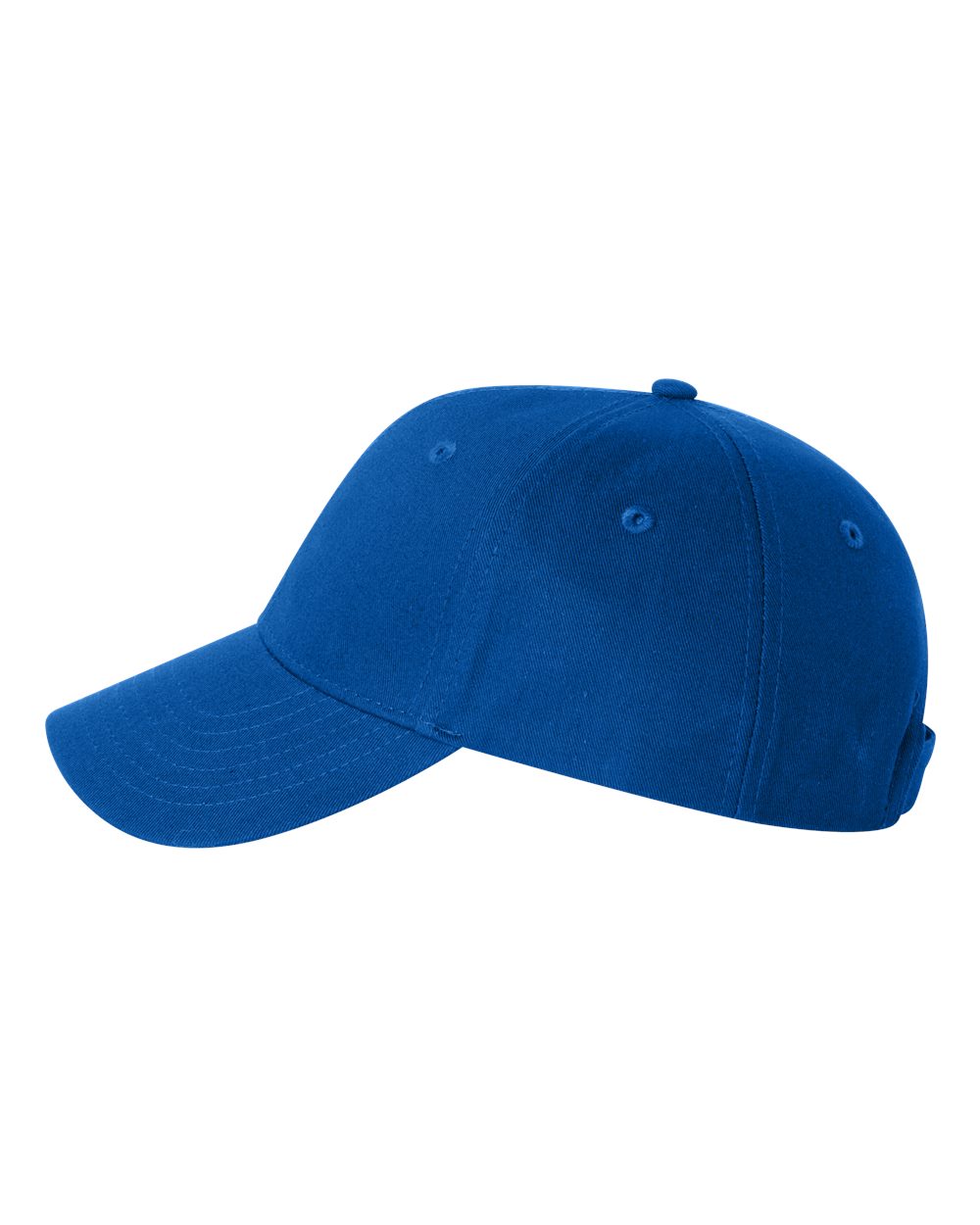 Royal Blue Color Valucap Chino Cap Side View