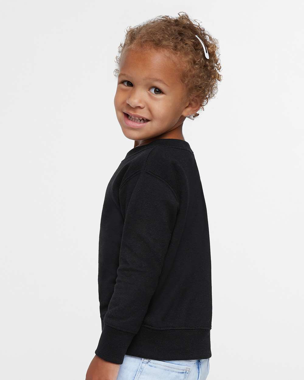Rabbit Skins Toddler Fleece Crewneck Sweatshirt 3317 #colormdl_Black